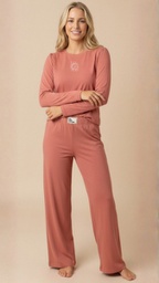 [VTG1041] DESCUENTO 10% LIQUIDACION DE TEMPORADA! INV. PIJAMA MANGA LARGA DE DAMA LISO DE ALGODÓN