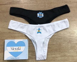 [MER94006] PACK X2 COLALES DE ALGODÓN Y LYCRA ESTAMPADA "ARG"