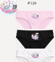 [MAR126] PACK X3 BOMBACHA DE NENA DE ALGODÓN Y LYCRA CON ESTAMPA LOCALIZADA