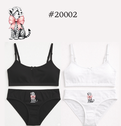 [MAR20002] CONJUNTO NENA ESTAMPADO DE ALGODÓN Y LYCRA CON BRETELES FINOS Y ESTAMPA LOCALIZADA