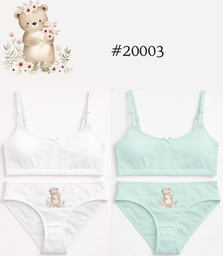 [MAR20003] CONJUNTO NENA ESTAMPADO DE ALGODÓN Y LYCRA CON BRETELES FINOS Y ESTAMPA LOCALIZADA