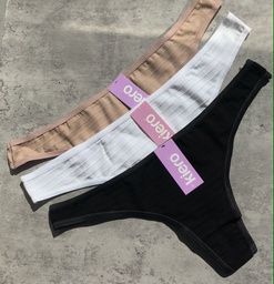 [KIE2171] PACK X3 COLALES DE ALGODÓN Y LYCRA FANTASIA A RAYAS