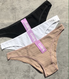 [KIE2172] PACK X3 VEDETINA DE ALGODÓN Y LYCRA FANTASIA A RAYAS