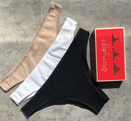 [STA101] PACK X3 VEDETINA DE ALGODÓN Y LYCRA LISAS