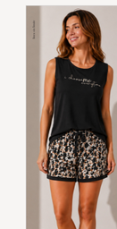 [SP11846] VER. PIJAMA MUSCULOSA CON ESTAMPA Y SHORT ESTAMPADO