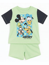 [DIS80558] VER. PIJAMA REMERA Y SHORT DE ALGODÓN ESTAMPADO "MICKEY"