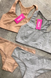 [KIE123] CONJUNTO DEPORTIVO LISO DE ALGODÓN Y LYCRA CON CULOTTE