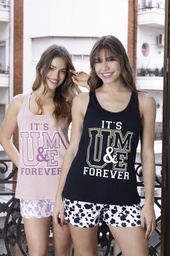 [LEN27759] VER. PIJAMA MUSCULOSA DE JERSEY Y SHORT SUBLIMADO ESTAMPADO