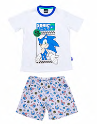 [DIS85562] VER. PIJAMA REMERA DE ALGODÓN Y SHORT DE MODAL SUBLIMADO "SONIC"