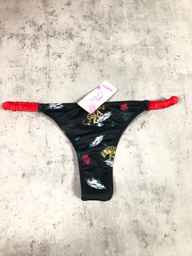 [KAUSM562] MALLA COLA LESS CON ELASTICO DE TRICOT ESTAMPADO