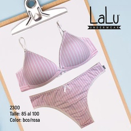 [LALU2300] CONJUNTO TRIANGULO TAZA SOFT CON PUNTILLA