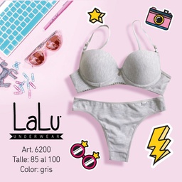 [LALU6200] CONJUNTO TAZA SOFT  ALG/LYCRA C/DIJE Y BASE.