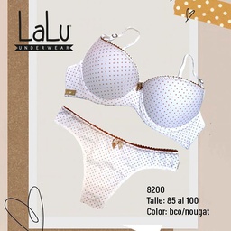 [LALU8200] Conjunto taza soft alg/lycra estampado Pintitas c/base. 